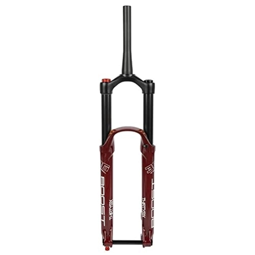 Mountain Bike Fork : MTB Air Fork 27.5 / 29 Inch Mountain Bike Suspension Forks Travel 180mm Rebound Adjust Manual Lockout 1-1 / 2'' Tapered DH / AM Bicycle Front Fork Thru Axle 15x110mm Disc Brake ( Color : Red , Size : 29'' )