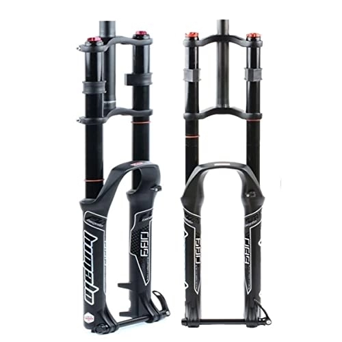 Mountain Bike Fork : MTB Air Suspension Fork 26 / 27.5 / 29 1 / 1-8'' Straight Tube 28.6mm 135mm Travel Mountain Bike Forks 15mm Axle Rebound Adjust for AM FR dh (Size : 27.5inch)