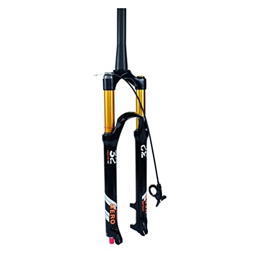 Mountain Bike Fork : MTB Air Suspension Fork 26 / 27.5 / 29 Inch Mountain Bike Fork 100mm Travel Disc Brake 1-1 / 2" Tapered Tube QR 9mm Bicycle Front Fork (Color : Remote, Size : 27.5inch)