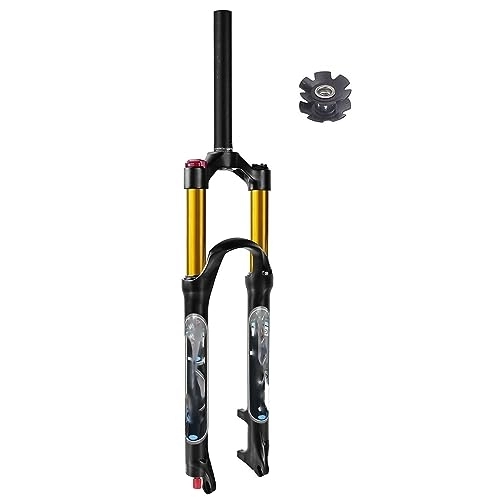 Mountain Bike Fork : MTB Air Suspension Fork 26 27.5 29 Inch Travel 140mm, Rebound Adjust 1-1 / 8" Straight / Tapered Tube QR 9mm Ultralight Manual / Remote Lockout (Size:29 INCH, Color:STRAIGHT MANUAL LOCK)