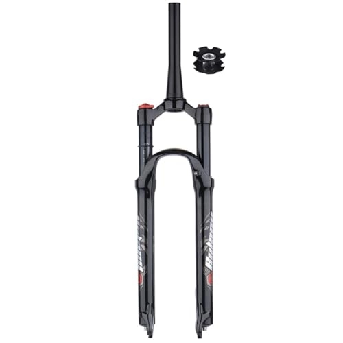 Mountain Bike Fork : MTB Bicycle Air Front Fork 1 1 / 8 Tapered Tube Mountain Bike Suspension Forks 26 27.5 29 Inch Travel 120mm QR Axle 9mm 100mm Manual Remote Lockout XC (Color : Black Manual, Size : 27.5inch)