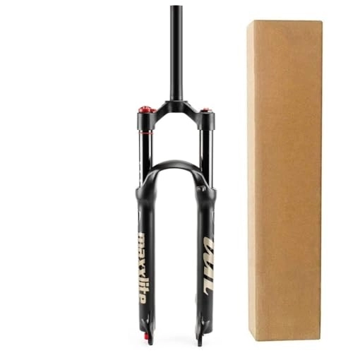 Mountain Bike Fork : MTB Bicycle Forks 26 27.5 Inch, Aluminum Alloy 1-1 / 8" Straight Tube Mountain Bike Steerer Front Fork Remote Locking 120mm Disc Brake (Color : Remote Lock A, Size : 27.5 inch)