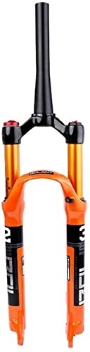 Mountain Bike Fork : MTB Bicycle Suspension Fork Bike Suspension Forks Bicycle Fork Mountain Bike Suspension Fork 26 / 27.5 / 29 In Air Spring Straight 28.6mm Cone 39.8mm Travel 100mm MTB Orange ( Color : C , Size : 27.5" )
