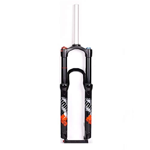 Mountain Bike Fork : MTB bike Mountain Suspension Forks 27.5 Inch, Aluminum Alloy Road Bike Cycling Straight Tube 1-1 / 8" Disc Adjustable Damping Travel 120mm Air Fork (Color : A, Size : 27.5 inch)