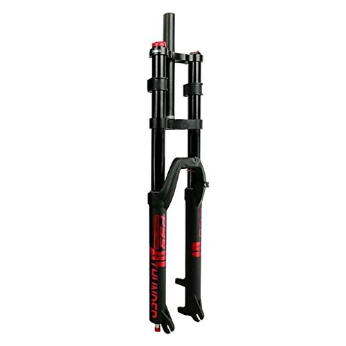 Mountain Bike Fork : MTB bike MTB Suspension Forks 27.5 Inch, Hydraulic Mountain Bike Fork 1-1 / 8" Straight Tube Unisex's Damping Adjustment Travel 160mm Air Fork (Color : Red, Size : 27.5 inch)