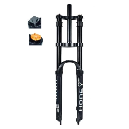 Mountain Bike Fork : MTB Bike Suspension Fork 26 27.5 Inch 29 er Magnesium Alloy Double Shoulder DH Downhill Mountain Bike Bicycle Air Fork Travel 160mm (Color : Black, Size : 26 inch)