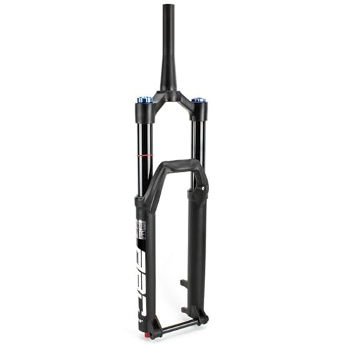 Mountain Bike Fork : MTB Fork 27.5 / 29 Inch, Aluminum Alloy Mountain Bicycle Steerer 1-1 / 2" Conical Tube Front Fork 15 * 110mm Manual Locking Disc Brake 160mm (Color : Black, Size : 29 inch)