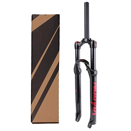 Mountain Bike Fork : MTB Front Suspension Forks, Straight Pipe 1-1 / 8" Aluminum Alloy Air Fork 26 / 27.5 / 29in Fork Bicycle Accessories (Color : Red, Size : 26inch)