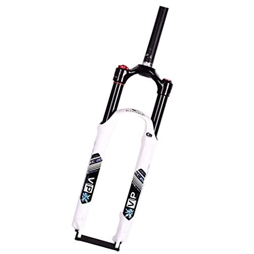 Mountain Bike Fork : MTB Shoulder Control Locked Up Carbon Air Fork 26 / 27.5 / 29 Suspension Fork Quick Release Mountain Bike Fork For Bicycle (Color : White, Size : 29)