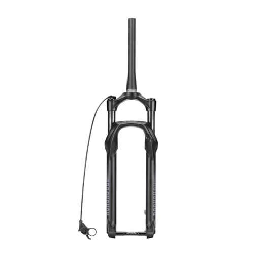 Mountain Bike Fork : MTB Suspension Air Fork 27.5 / 29 Inch Pneumatic Fork 28.6 * 39.8mm Tapered Tube Thru Axle 15 * 110mm Travel 100mm Remote Lockout Fork Disc Brake For XC AM (Color : Black, Size : 27.5")