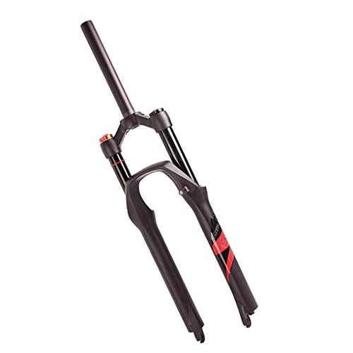 Mountain Bike Fork : MTB Suspension Fork, 1-1 / 8"Aluminum Magnesium Alloy Shoulder Control(HL) / Wire Control(RL) Air Fork, Red / HL-27.5inch