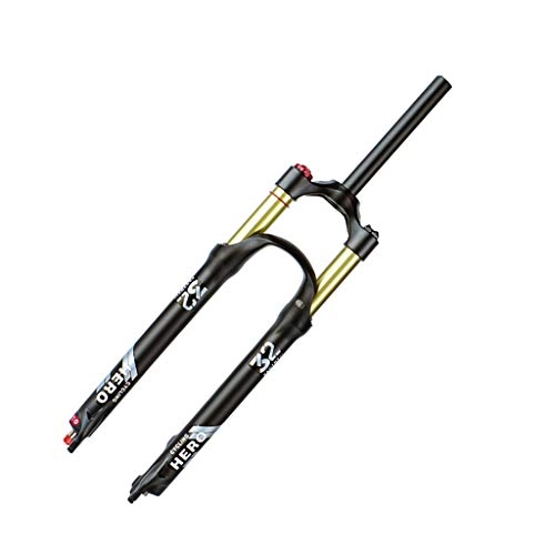 Mountain Bike Fork : MTB Suspension Fork, 1-1 / 8" Lightweight Magnesium Alloy HL / RL Air Fork Axis 9x100mm QR Travel 120mm, HL / Straight-29inch