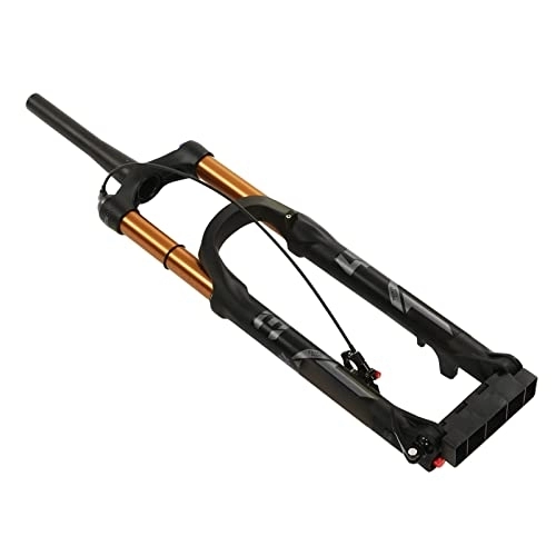 Mountain Bike Fork : MTB Suspension Fork, 27.5in 175mm / 6.9in Stroke Magnesium Aluminum Alloy Mountain Bike Front Fork, Remote Lockout Gold Tapered Steerer Damping Bicycle Suspension Fork