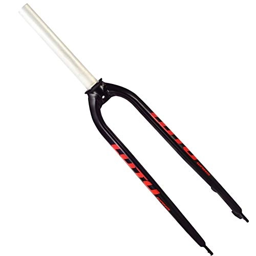 Mountain Bike Fork : My youth Aluminum Alloy Fork 27.5-inch Mountain Bike Fork 26-inch Fork 29-inch All-Aluminum Fork (Color : Black red label)
