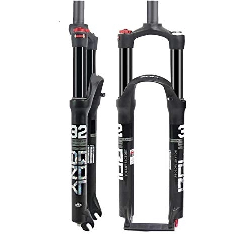 Mountain Bike Fork : MZP 26 27.5 29 Inch Air Fork Mountain Bike Bicycle MTB Suspension Fork Aluminum Alloy Shock Absorber Fork Shoulder Control Cone Tube 1-1 / 8" Travel:100mm (Size : 29in)