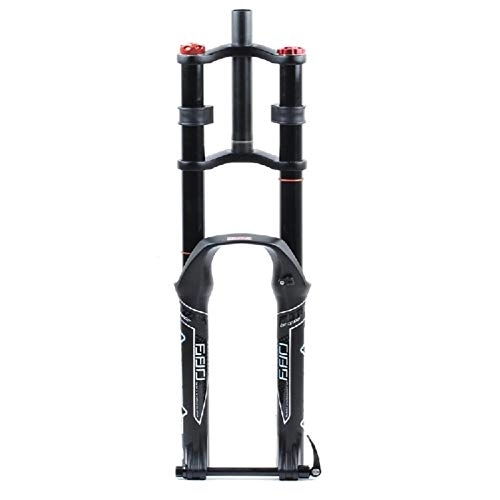 Mountain Bike Fork : MZP Bike Front Fork 26 27.5 29 Inch Double Shoulder Control MTB Downhill Suspension Air Pressure Straight Tube Ultralight Aluminum Alloy Bicycle Shock Absorber Rebound Adjust