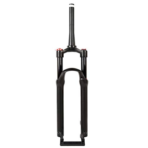 Mountain Bike Fork : MZP MTB Bike Air Fork 26 / 27.5 / 29 Inch Double Air Chamber Fork Bicycle Shock Absorber ABS Lock 1-1 / 8" QR Disc Brake 1720g (Color : Black-B, Size : 26inch)