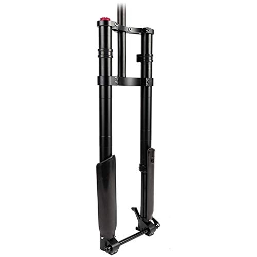 Mountain Bike Fork : MZPWJD MTB Bike Suspension Fork 26 / 24 Inch BMX 160mm Travel Bicycle DH Fork Magnesium Alloy Downhill Forks 15mm Through Axle 1-1 / 8" Threadless Mountain Bikes Fork (Color : Black)