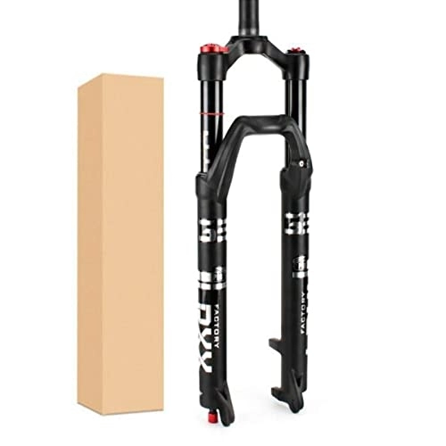 Mountain Bike Fork : NaHaia 27.5 / 29er Mountain Bicycle Suspension Forks, 1-1 / 8" Air Fork QR 9mm Rebound Adjustment 100mm Travel with Scale Manual Lockout Accessories