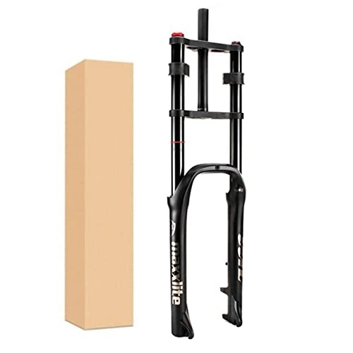 Mountain Bike Fork : NaHaia Air Mountain Bike Suspension Fork, 20 * 4.0" Double Shoulder Snow Bike Front Fork 130mm Travel 1-1 / 8" Lightweight Alloy 9 * 135mm Accessories