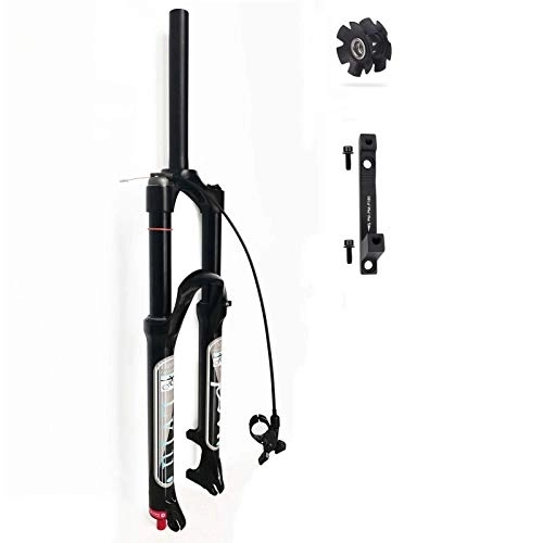 Mountain Bike Fork : NESLIN Mountain bike fork, with adjustable damping system, suitable for mountain bike / XC / ATV, 26 inch-Straight Remote Lock Out