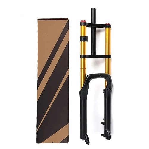 Mountain Bike Fork : NESLIN Mountain bike fork, with adjustable damping system, suitable for mountain bike / XC / ATV, Gold-24