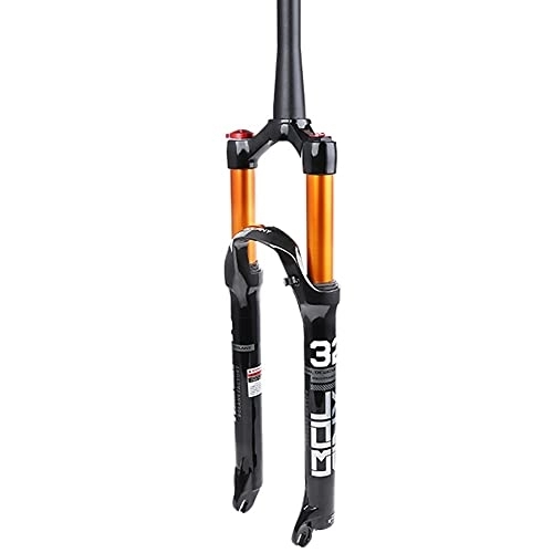 Mountain Bike Fork : NEZIAN 26 / 27.5 / 29 Inch Mtb Front Suspension Fork Travel 120mm QR 9mm Shoulder Control Bicycle Accessories Disc Brake (Color : Cone tube, Size : 29inch)