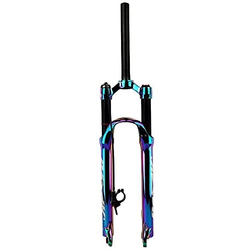 Mountain Bike Fork : NEZIAN Bicycle Front Fork MTB Air 27.5 / 29 Inch Travel 100mm Damping Adjustment Disc Brake Cycling Accessories Wire Control (Size : 27.5 inch)