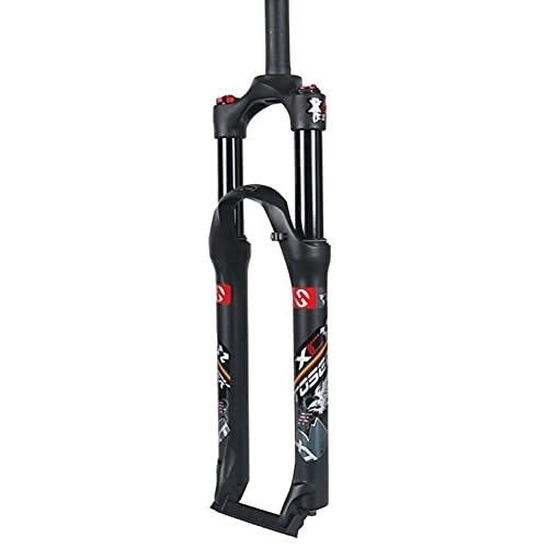 Mountain Bike Fork : NEZIAN Mountain Bike Front Suspension Fork 26 / 27.5 / 29 Inch Air Disc Brake Shoulder Control Aluminum Alloy Cycling Accessories (Color : Black, Size : 27.5 inch)