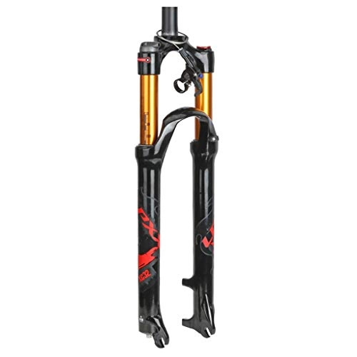 Mountain Bike Fork : NIANXINAN Suspension Fork Magnesium Alloy MTB Bike Suspension Fork Straight Pipe Air Fork Strong Structure Fork For Cushioned Wheels Bike Accessories 26 / 27.5 / 29 Inches