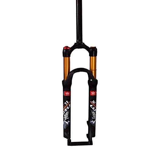 Mountain Bike Fork : Nologo MTB bike XC Mountain Bike Suspension Fork 26 Inch, Aluminum Alloy MTB Cycling Competition Shoulder Control 1-1 / 8" Disc Travel 120mm Air Fork (Size : 26 inch)