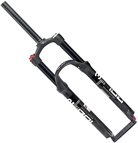 Mountain Bike Fork : NYZXH Bicycle Fork Mountain Bike Front Suspension Fork Bike Air Suspension Fork 26 / 27.5 / 29 In Mtb Straight 1-1 / 8" Double Air Valve Travel 100Mm Disc Brake Hl Qr 9Mm Bicycle Fork 1650G, Black, 29 Inch TT