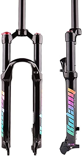 Mountain Bike Fork : NYZXH Bicycle Fork Snow Bike Front Fork, 26, 27.5, 29 Inch Front Fork Colorful Standard Shoulder Control Magnesium Alloy Front Fork Air Fork Mtb Bicycle Suspension Fork TT (Size : 26 inches)
