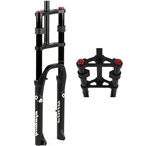 Mountain Bike Fork : Oksmsa 26 in Bike Suspension Forks 1-1 / 8 Steerer 140mm Travel QR E-Bike Front Fork MTB Bicycle Air Forks Snow Fat For 4.0" Fat Tire ATB / BMX 2850g (Delivery from USA) (Color : Black, Size : 26in)
