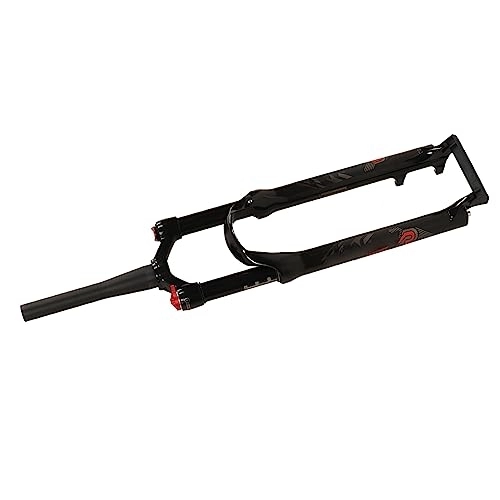Mountain Bike Fork : Okuyonic Mountain Bike Suspension Fork, Mountain Bike Front Fork 29 Inch Excellent Locking Control Tapered Steerer for Road Cycling