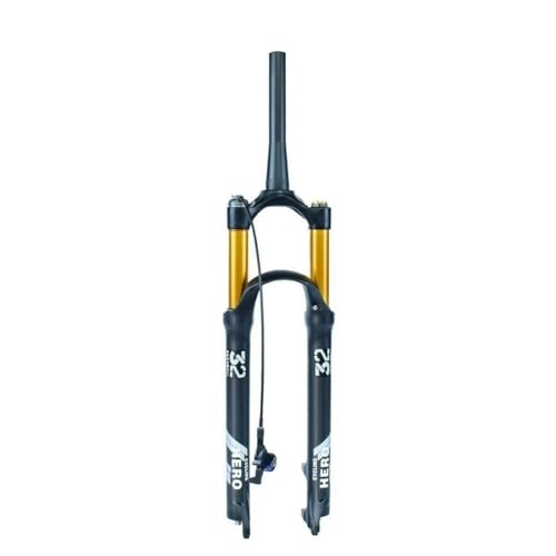 Mountain Bike Fork : OMDHATU Mountain Bike Air Shock Suspension Fork 26 / 27.5 / 29 Inch Damping Adjustment 1-1 / 2" Tapered Steerer HL / RL Manual / Remote Lockout 100mm Travel Disc Brake QR 100mm*9mm (Color : RL, Size : 26inch)