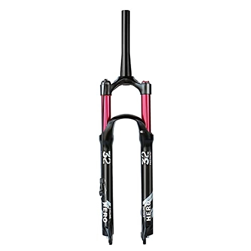 Mountain Bike Fork : OONYGB Mountain Bike Suspension Fork, 26 27.5 29 Inch Bicycle Fork, Conical Tube 28.6mm, QR 9mm, Travel 100mm, Shoulder Control Lockout Bicycle Fork, Off-road Bicycle Front Fork.