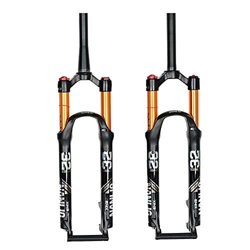 Mountain Bike Fork : OONYGB Mountain Bike Suspension Fork, 26 / 27.5 / 29 Inch Travel 100mm Air Suspension Fork, 28.6mm Straight / Tapered Tube QR 9mm Manual Lockout, Off-road Mountain Bike Front Forks.