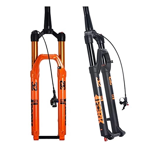 Mountain Bike Fork : OONYGB MTB Suspension Fork 27.5 / 29 Inch, Rebound Adjustment Tapered tube Air Front Fork Thru Axle 15X100 Travel 140mm Mountain Bike Fork, Wire control Lockout Off-road Bicycle Forks.