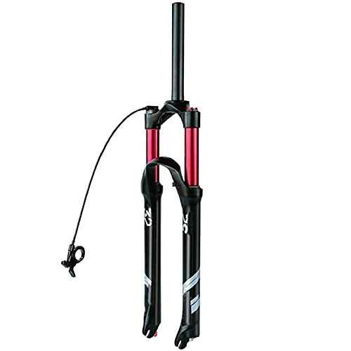 Mountain Bike Fork : OUUUKL MTB Suspension Fork 26 27.5 29 inch Aluminum Alloy Bike Air Fork QR 9mm Hub Spacing 100mm Travel 140mm Straight Tube / Tapered Tube Mountain Bike Forks (Manual Lockout / Remote Lockout)