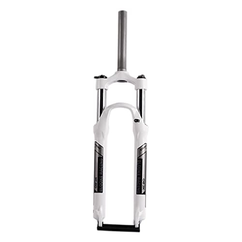 Mountain Bike Fork : Perfeclan 28.6mm Bike Fork Threadless Straight / Tapered 26 / 27.5 / 29inch Mountain Bicycle Adjustment Forks 100mm Travel Front Fork Component, 26inch White