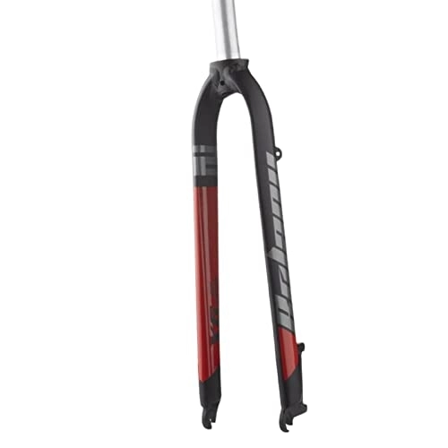 Mountain Bike Fork : Perfeclan MTB Bike Straight Rigid Fork 26 / 27.5 / 29" Lightweight Aluminum 28.6mm Threadless Straight Tube Disc -1 / 8" Mountain Bike Fork, Black red