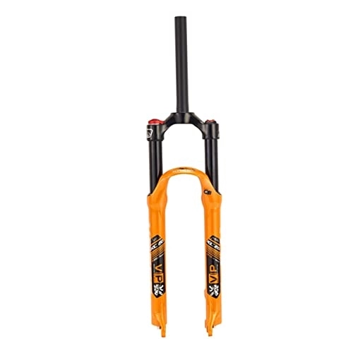 Mountain Bike Fork : PHOCCO 26 27.5 29'' MTB Suspension Fork 28.6mm Straight Manual Lockout Mountain Bike Fork QR 9mm Air Fork Travel 100mm Bicycle Front Fork (Color : Orange, Size : 27.5IN)