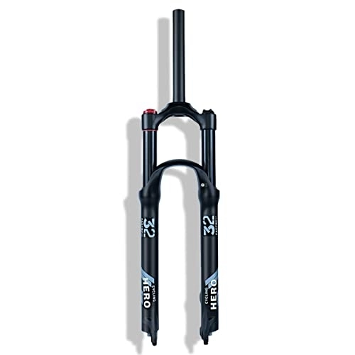 Mountain Bike Fork : PHOCCO MTB Fork 26 / 27.5 / 29 Inch 1 1 / 8 Straight / Tapered Tube 100mm Travel Air Suspension Fork QR 9mm Disc Brake Mountain Bike Front Fork (Color : Straight Manual, Size : 27.5'')