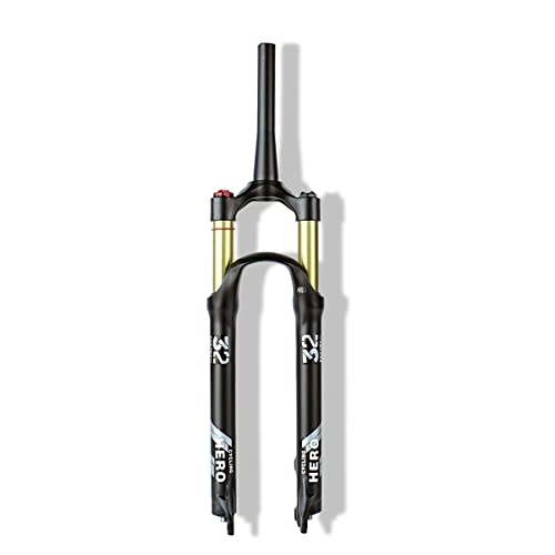 Mountain Bike Fork : PHOCCO MTB Fork 26 / 27.5 / 29'' Travel 100mm MTB Air Suspension Fork Straight Tube Mountain Bike Fork QR 9mm Manual / Remote Lockout (Color : Tapered Manual, Size : 27.5in)