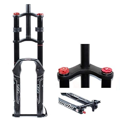 Mountain Bike Fork : pianaiBB Bicycle Downhill Suspension Fork 26 27.5 29 Inch Straight 680Dh Mtb Bicycle Shock Absorber Air Damping Disc Brake Quick Release Through The Axle Suspension Travel 135Mm