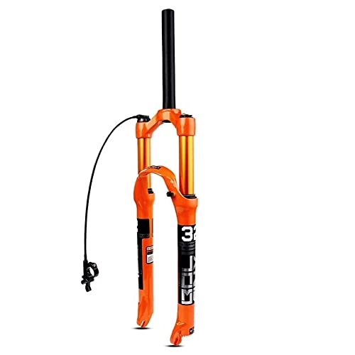 Mountain Bike Fork : pianaiBB Mtb Bicycle Fork 26 27.5 29 Inch Bicycle Air Suspension Straight 1-1 / 8"Ultralight Disc Brake Fork Orange Quick Release Hl Rl Travel 105Mm 1650G