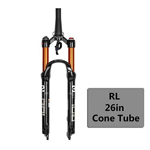 Mountain Bike Fork : Pkfinrd MTB Suspension Fork Travel 100mm 32 RL 26 / 27.5 / 29 Inch Fork Lock Cone Tube Axle QR Quick Release Bicycle Accesorios Axis 9mm, 26in (Color : 26in)