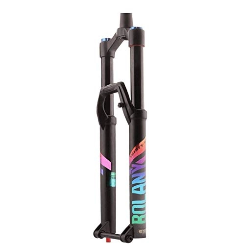 Mountain Bike Fork : Pkssswd Bike Fork 27.5 / 29 Inch Ultra Light DH Bicycle Suspension Fork 36 Air Shock Absorber MTB Disc Brake Cone Tube 1-1 / 2" Thru Axle HL Travel 120mm -G (Color : BLACK, Size : 29IN)
