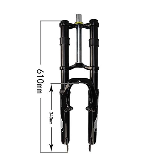 Mountain Bike Fork : QCMYJM Bicycle forks Bicycle Fork 620DH MTB Suspension Air Front Fork Alloy Bike Magnesium Air Oil Lock Straight Downhill Fork (Color : 24 inch)